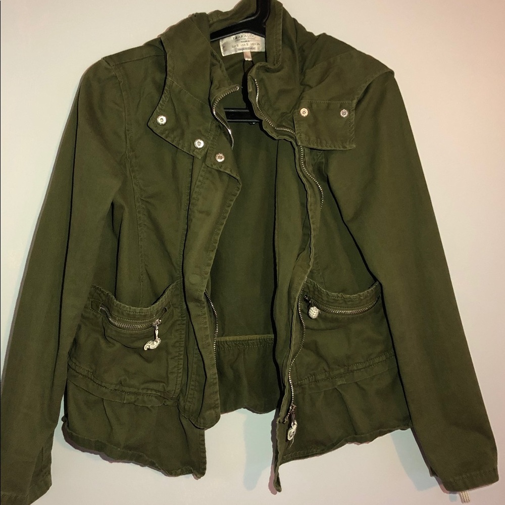 Zara military green jacket